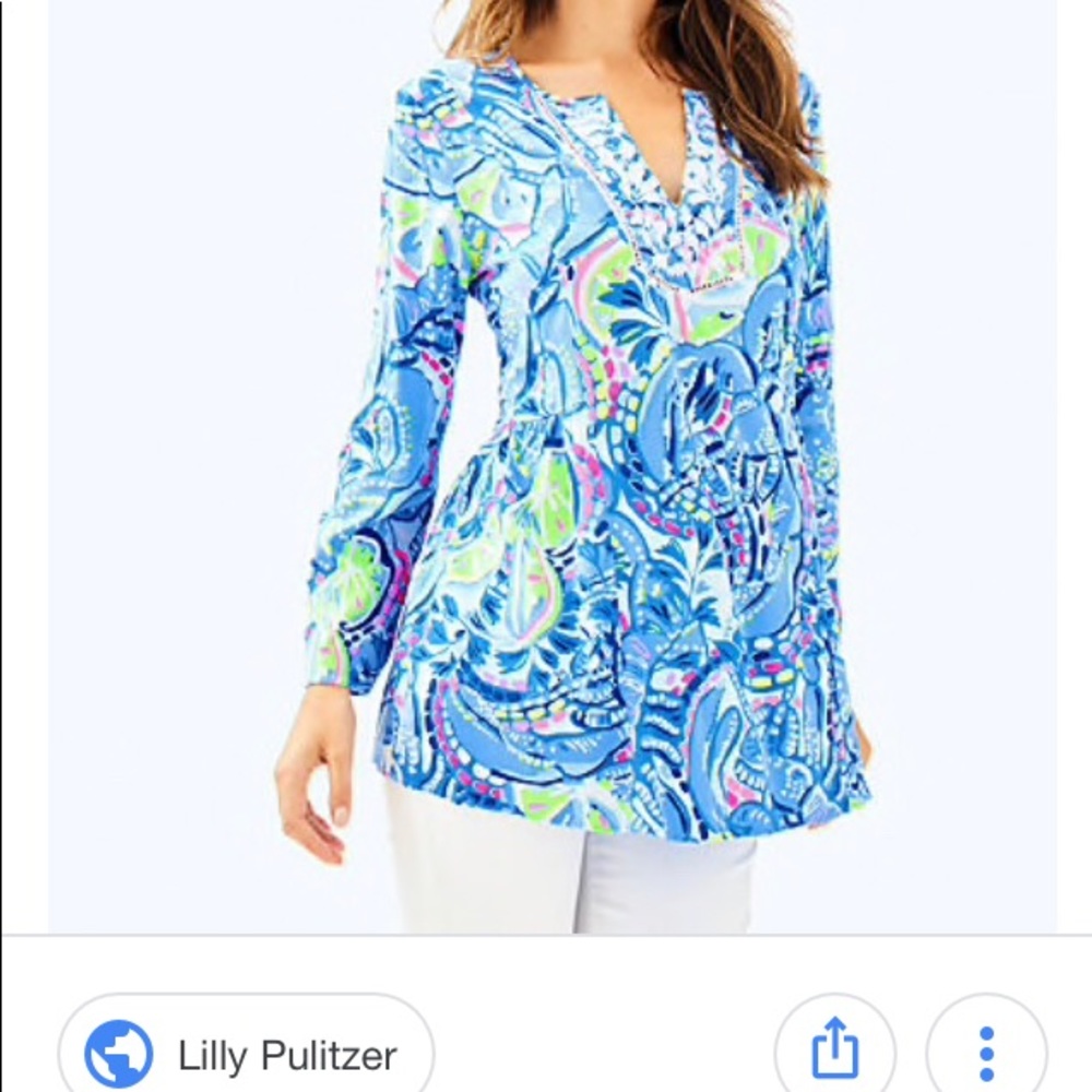 Lilly Pulitzer Blue Lyndsea Tunic